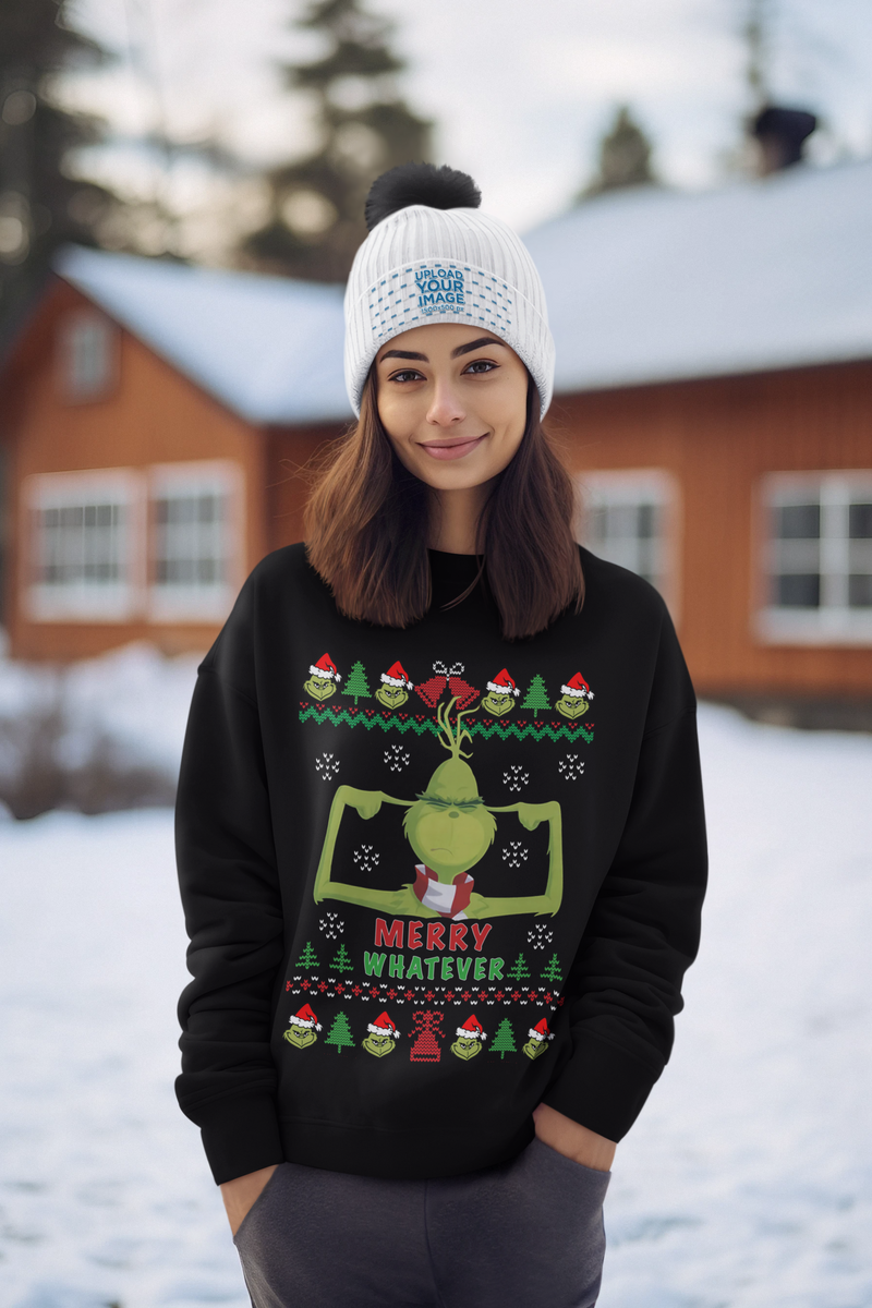 Grinch Ugly Chrismtas Sweater Merry Whatever Sweatshirt